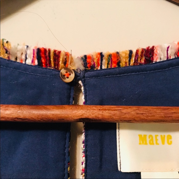 Maeve Colorful Tweed Fringe Tank Top Shirt - Picture 4 of 6